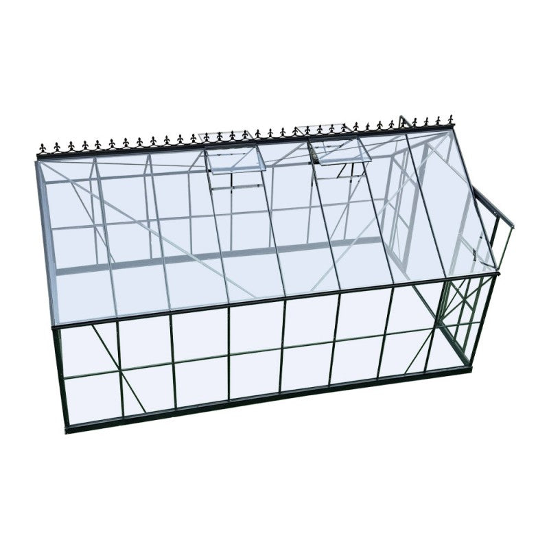 Serre de Jardin 14,52m² en Aluminium Anthracite et Verre Trempé 4mm - Prima