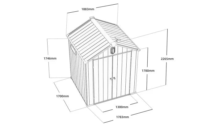Abri de Jardin BERYL - 3.03m²