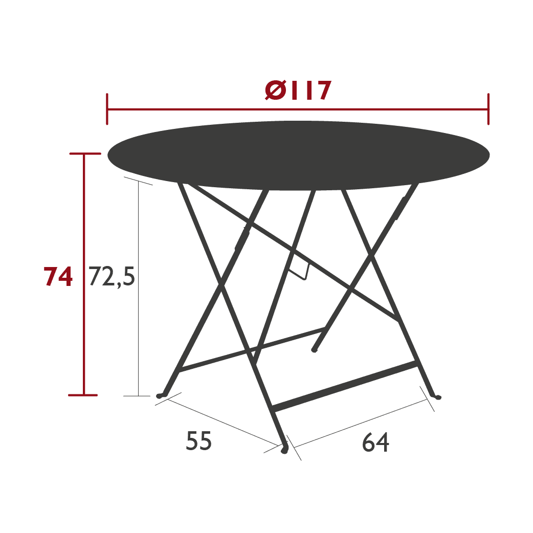 Table de jardin BISTRO - Ø117
